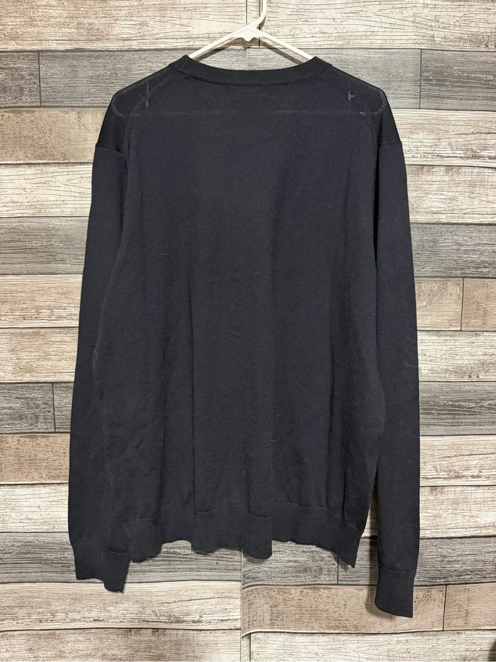 Banana Republic 100% Merino Wool Sweater Men’s XL Black Pullover Crewneck